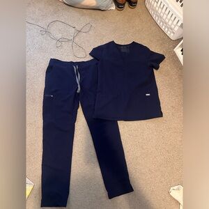 Figs navy blue scrub set